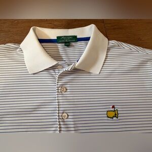 Peter Millar Masters Augusta National Golf Polo Men’s Large Blue White Stripe
